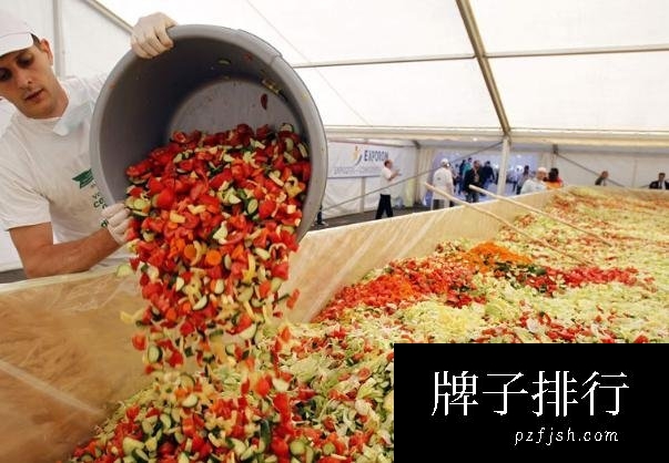 世界上最大的蔬菜沙拉 在罗马尼亚首都诞生(重19.05吨)
